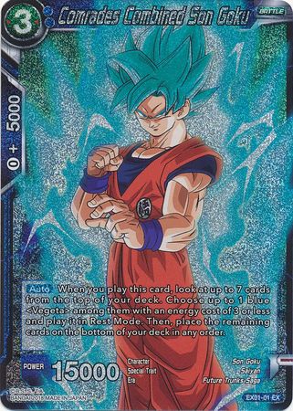 Comrades Combined Son Goku (Foil) (EX01-01) [Mighty Heroes] | Nerdhalla Games