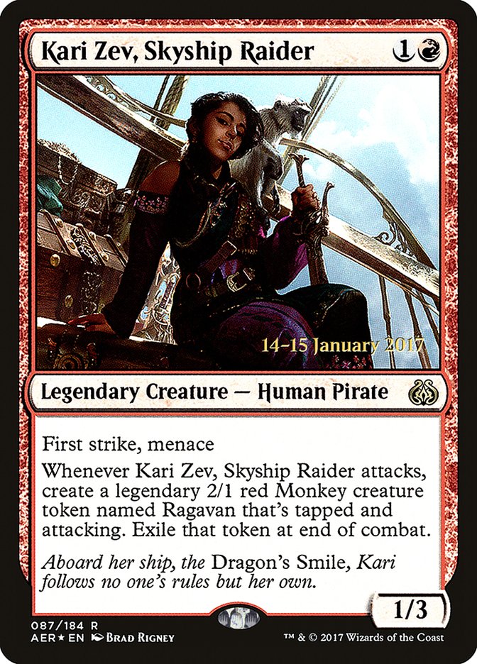 Kari Zev, Skyship Raider  [Aether Revolt Prerelease Promos] | Nerdhalla Games