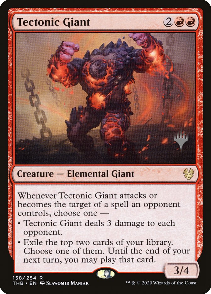 Tectonic Giant (Promo Pack) [Theros Beyond Death Promos] | Nerdhalla Games