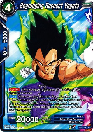 Begrudging Respect Vegeta [TB2-025] | Nerdhalla Games