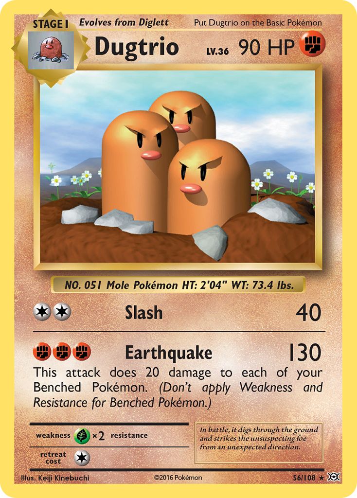 Dugtrio (56/108) [XY: Evolutions] | Nerdhalla Games