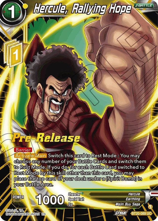 Hercule, Rallying Hope (BT20-089) [Power Absorbed Prerelease Promos] | Nerdhalla Games