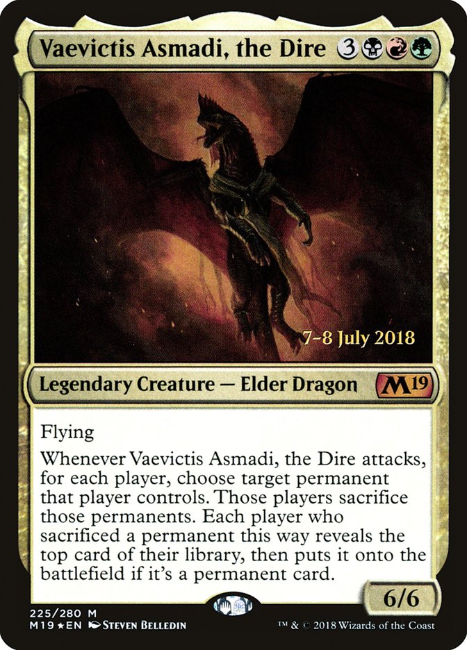 Vaevictis Asmadi, the Dire  [Core Set 2019 Prerelease Promos] | Nerdhalla Games