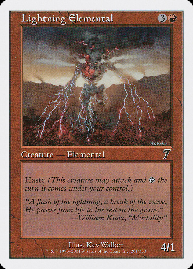 Lightning Elemental [Seventh Edition] | Nerdhalla Games