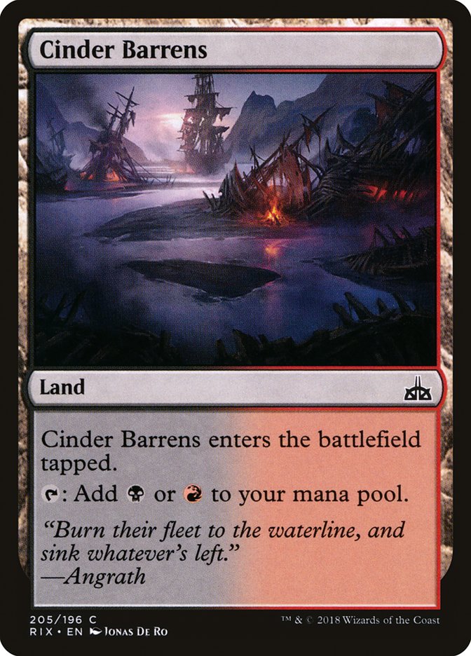 Cinder Barrens [Rivals of Ixalan] | Nerdhalla Games