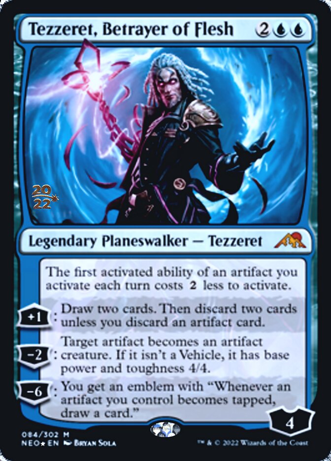 Tezzeret, Betrayer of Flesh [Kamigawa: Neon Dynasty Prerelease Promos] | Nerdhalla Games