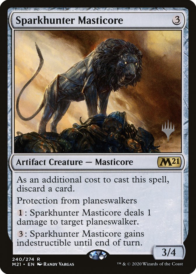 Sparkhunter Masticore (Promo Pack) [Core Set 2021 Promos] | Nerdhalla Games