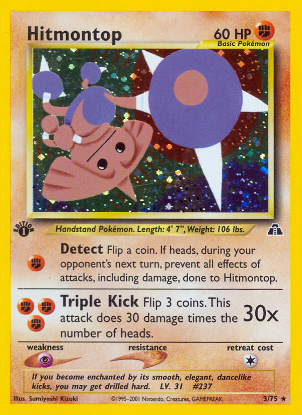 Hitmontop (3/75) [Neo Discovery 1st Edition] | Nerdhalla Games