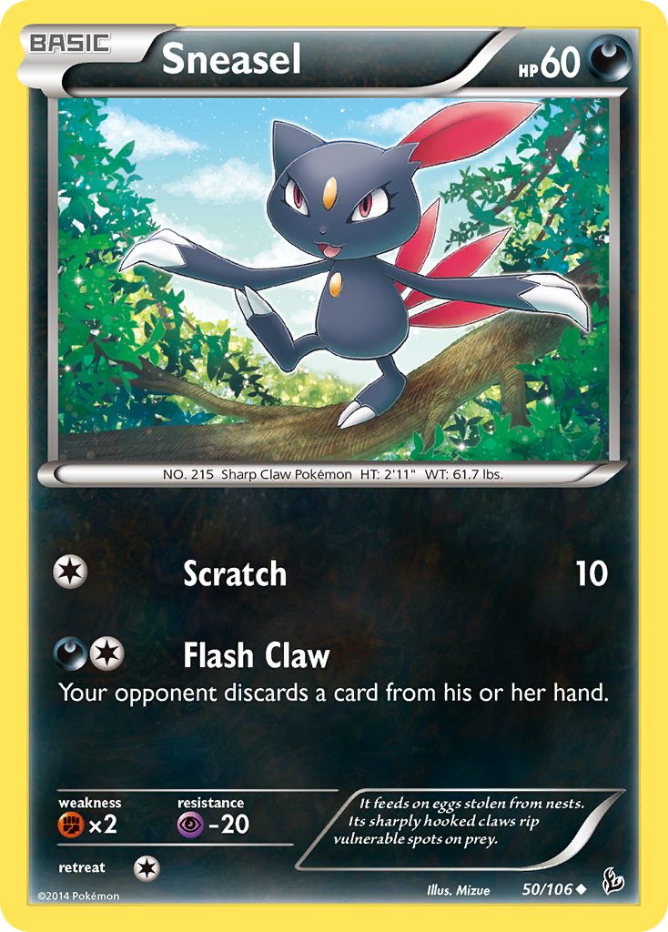 Sneasel (50/106) [XY: Flashfire] | Nerdhalla Games