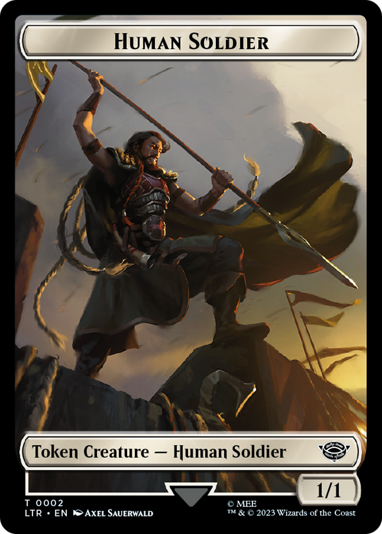 Food (10) // Human Soldier (02) Double-Sided Token [The Lord of the Rings: Tales of Middle-Earth Tokens] | Nerdhalla Games