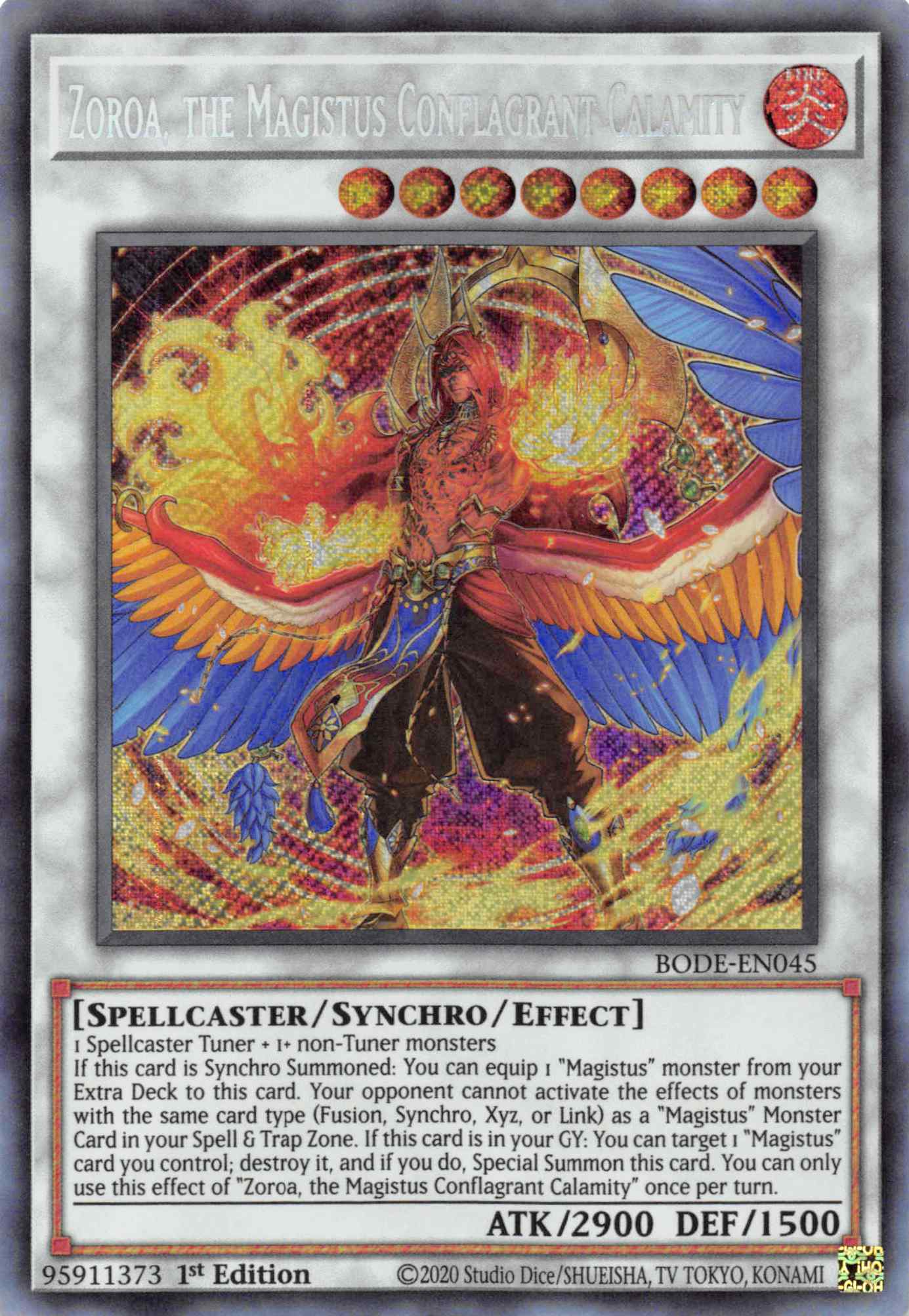 Zoroa, the Magistus Conflagrant Calamity [BODE-EN045] Secret Rare | Nerdhalla Games