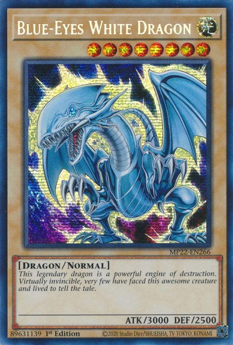 Blue-Eyes White Dragon [MP22-EN266] Prismatic Secret Rare | Nerdhalla Games