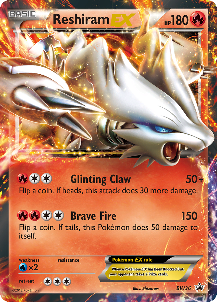 Reshiram EX (BW36) [Black & White: Black Star Promos] | Nerdhalla Games