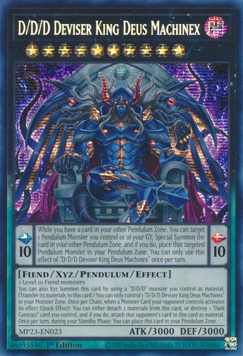 D/D/D Deviser King Deus Machinex [MP23-EN023] Prismatic Secret Rare | Nerdhalla Games