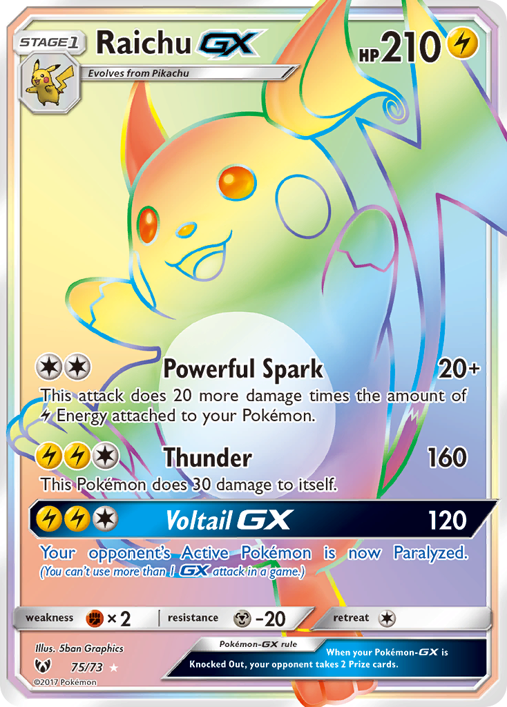 Raichu GX (75/73) [Sun & Moon: Shining Legends] | Nerdhalla Games