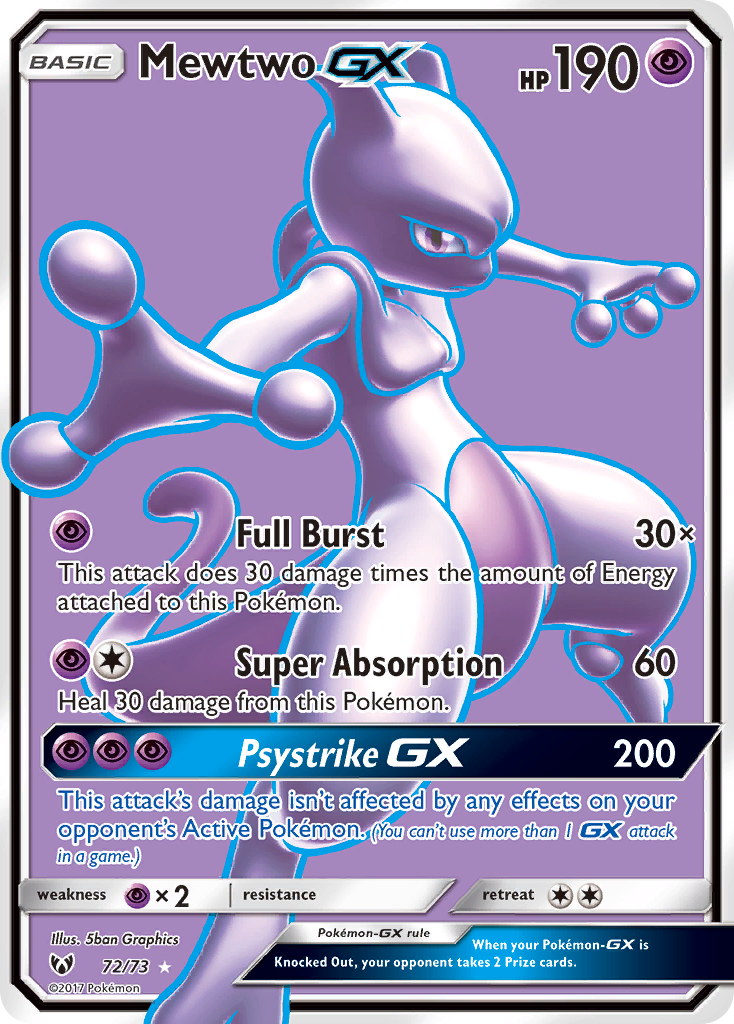 Mewtwo GX (72/73) [Sun & Moon: Shining Legends] | Nerdhalla Games