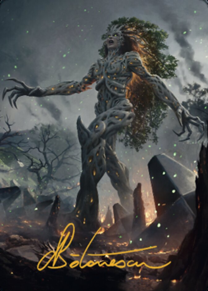 Titania, Gaea Incarnate Art Card (Gold-Stamped Signature) [The Brothers' War Art Series] | Nerdhalla Games