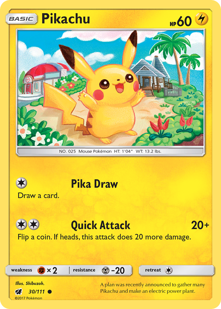 Pikachu (30/111) [Sun & Moon: Crimson Invasion] | Nerdhalla Games