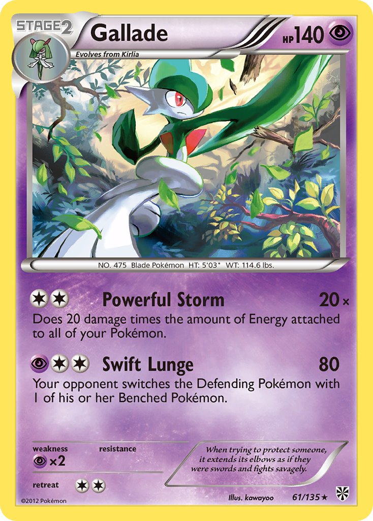 Gallade (61/135) (Cosmos Holo) (Blister Exclusive) [Black & White: Plasma Storm] | Nerdhalla Games