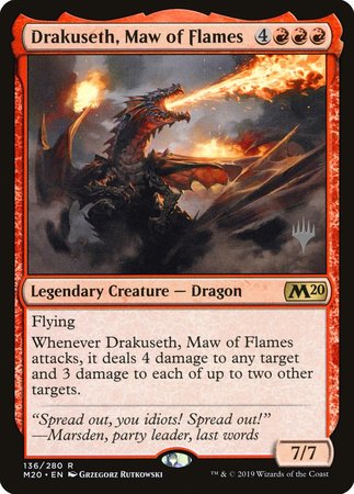 Drakuseth, Maw of Flames [Core Set 2020 Promos] | Nerdhalla Games