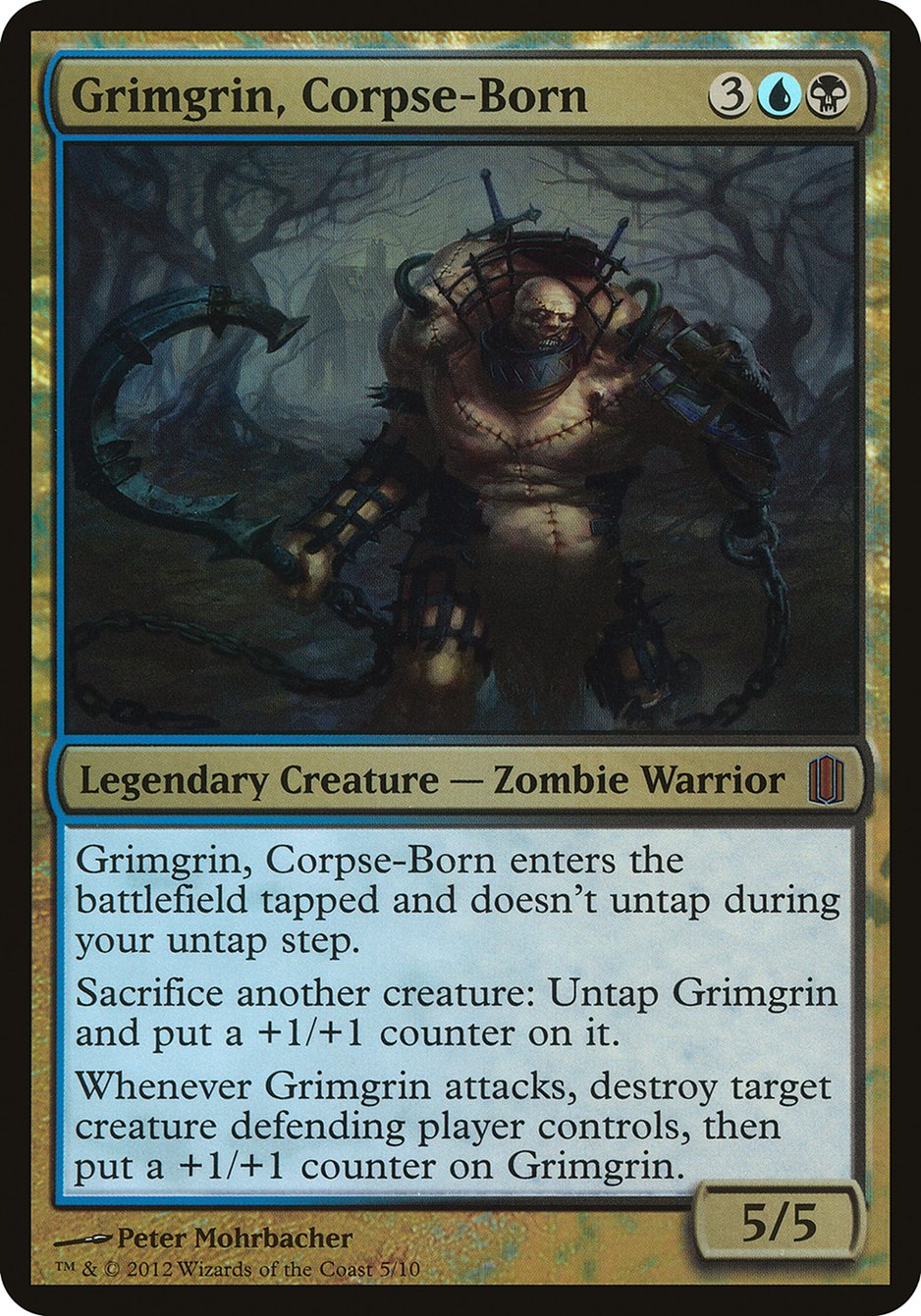 Grimgrin, Corpse-Born (Oversized) [Commander's Arsenal Oversized] | Nerdhalla Games