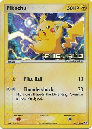 Pikachu (60/106) (Stamped) [EX: Emerald] | Nerdhalla Games