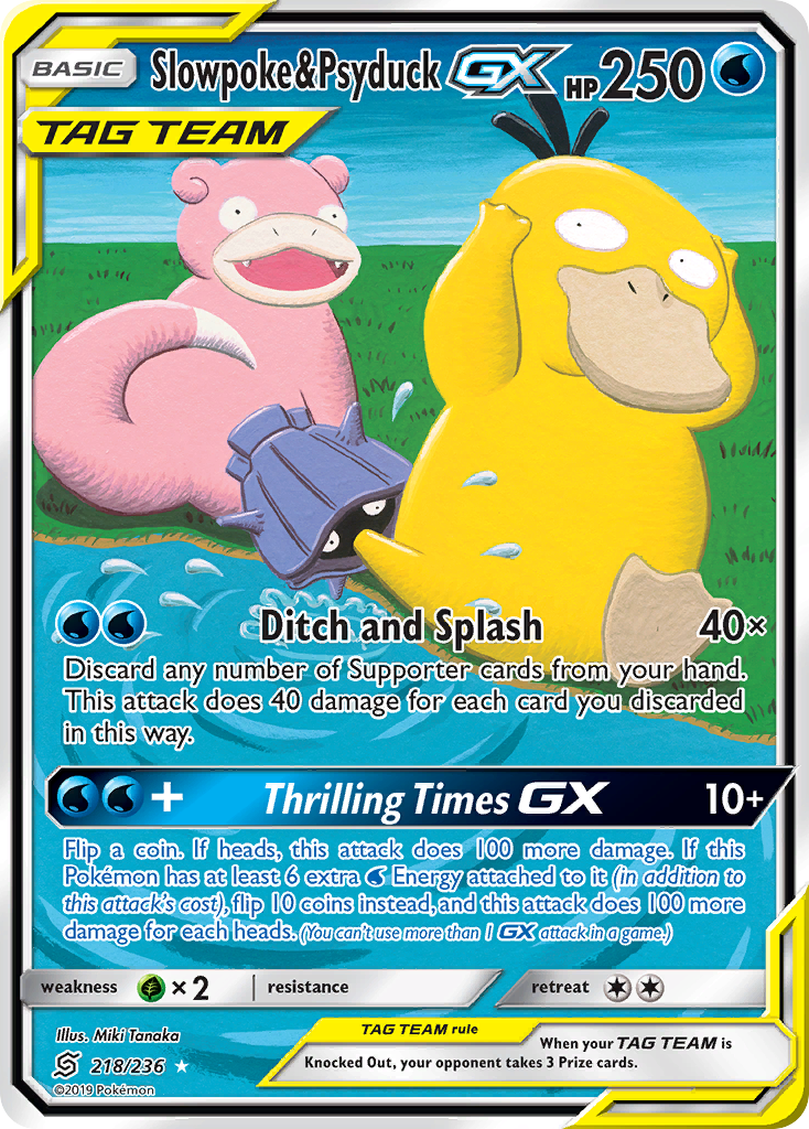 Slowpoke & Psyduck GX (218/236) [Sun & Moon: Unified Minds] | Nerdhalla Games