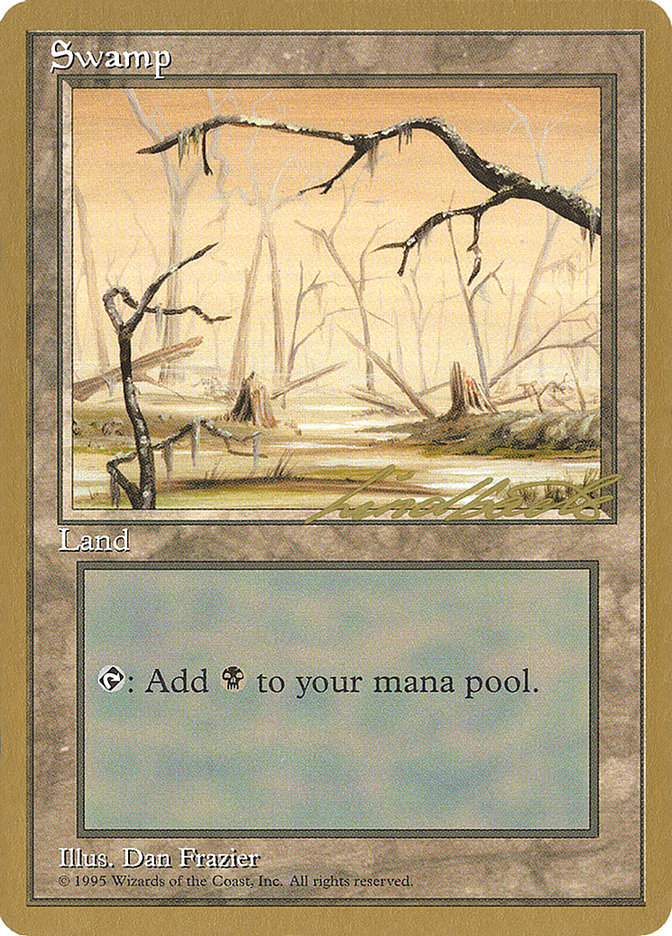 Swamp (ll370) (Leon Lindback) [Pro Tour Collector Set] | Nerdhalla Games