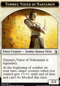 Temmet, Vizier of Naktamun // Zombie Token [Amonkhet Tokens] | Nerdhalla Games