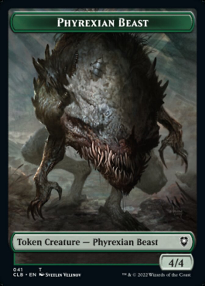 Phyrexian Beast // Wurm Double-sided Token [Commander Legends: Battle for Baldur's Gate Tokens] | Nerdhalla Games