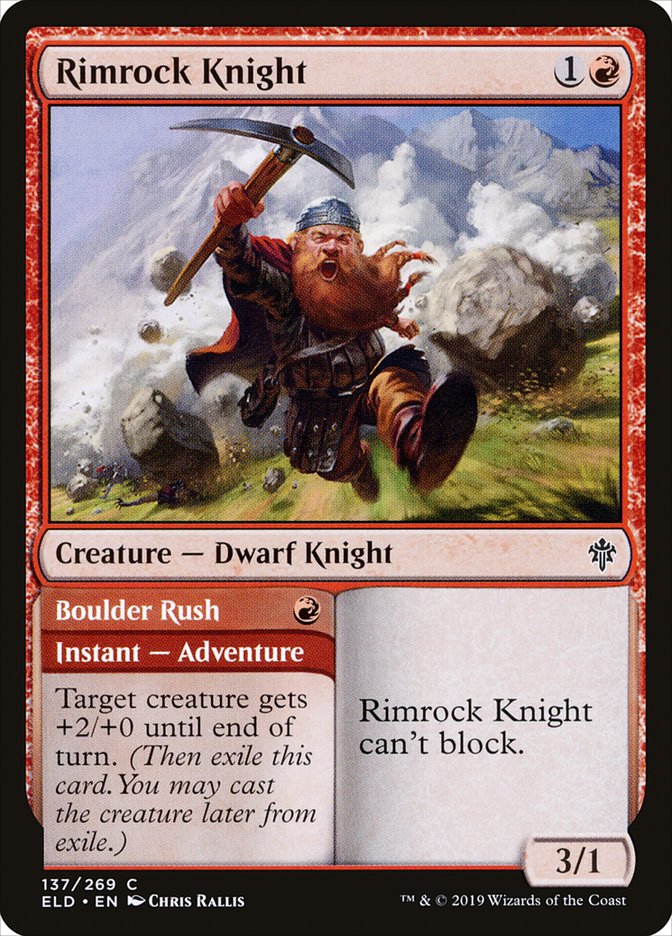 Rimrock Knight // Boulder Rush [Throne of Eldraine] | Nerdhalla Games