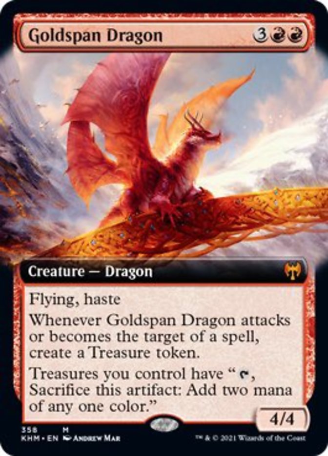 Goldspan Dragon (Extended Art) [Kaldheim] | Nerdhalla Games