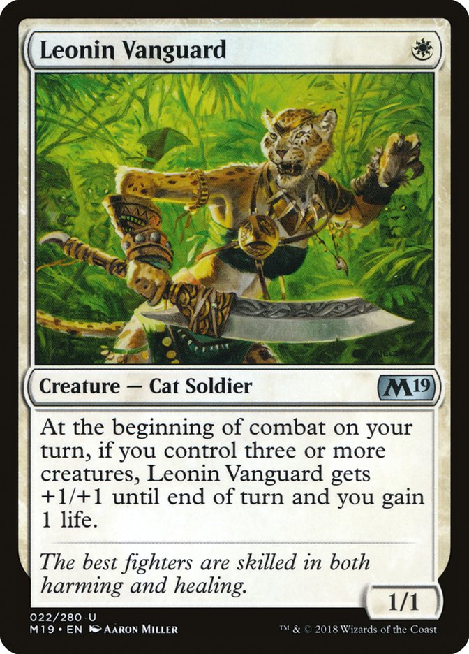 Leonin Vanguard [Core Set 2019] | Nerdhalla Games