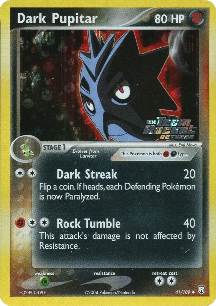 Dark Pupitar (41/109) (Stamped) [EX: Team Rocket Returns] | Nerdhalla Games