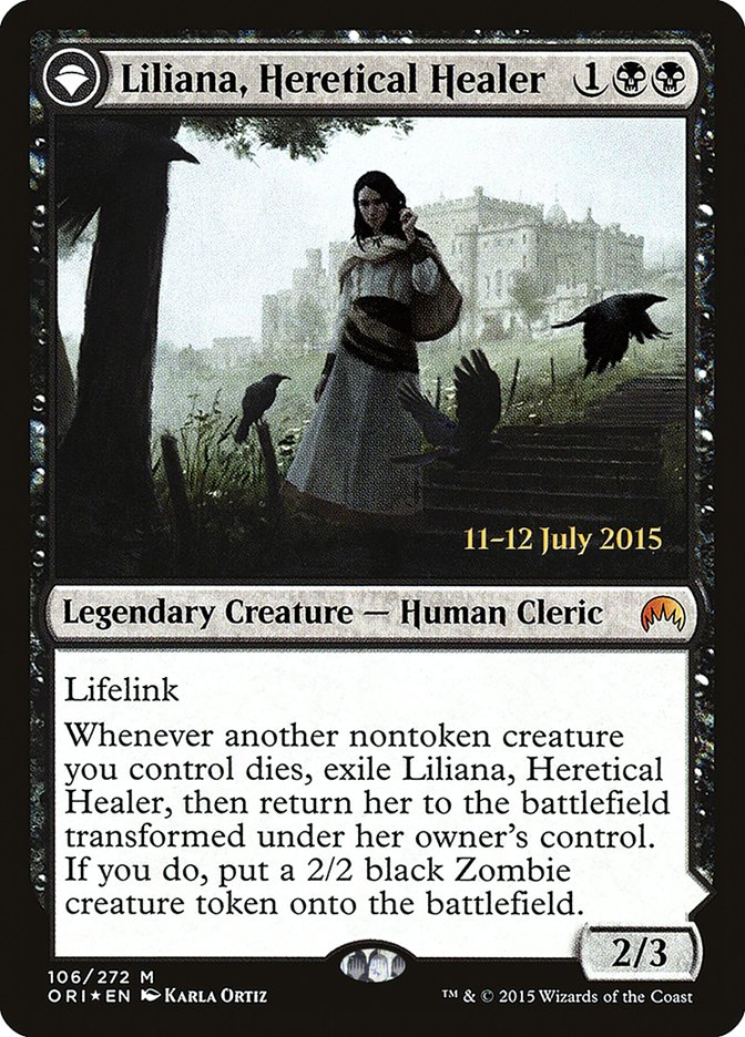 Liliana, Heretical Healer // Liliana, Defiant Necromancer [Magic Origins Prerelease Promos] | Nerdhalla Games