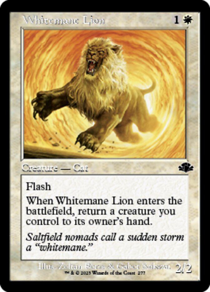 Whitemane Lion (Retro) [Dominaria Remastered] | Nerdhalla Games