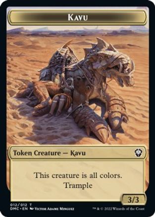 Kavu // Bear Double-sided Token [Dominaria United Commander Tokens] | Nerdhalla Games