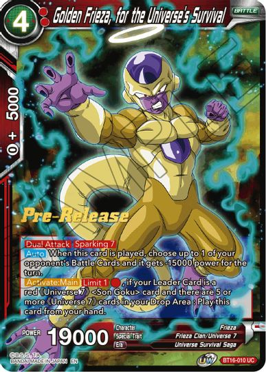 Golden Frieza, for the Universe's Survival (BT16-010) [Realm of the Gods Prerelease Promos] | Nerdhalla Games