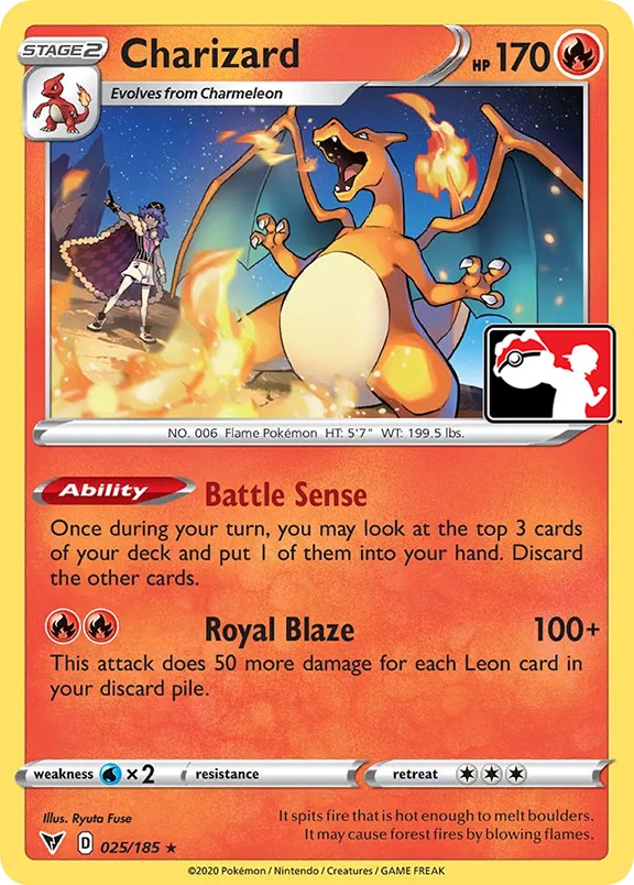 Charizard (025/185) [Prize Pack Series One] | Nerdhalla Games