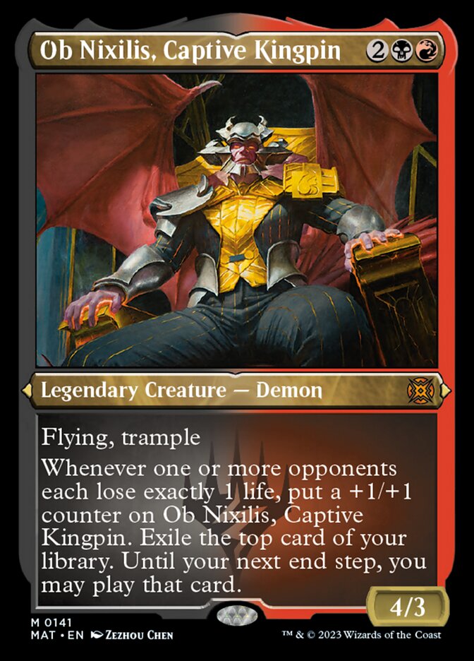 Ob Nixilis, Captive Kingpin (Foil Etched) [March of the Machine: The Aftermath] | Nerdhalla Games