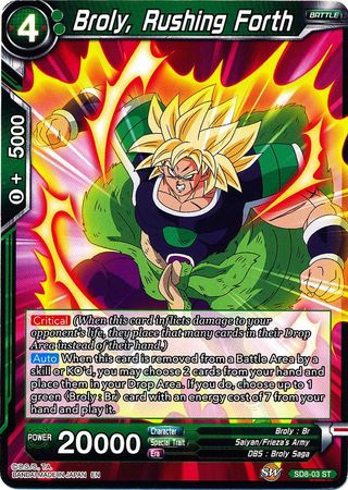 Broly, Rushing Forth (Starter Deck - Rising Broly) [SD8-03] | Nerdhalla Games