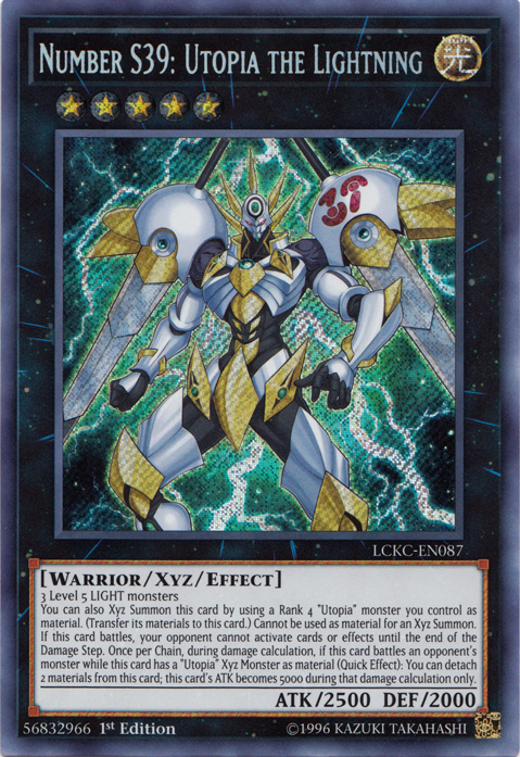 Number S39: Utopia the Lightning [LCKC-EN087] Secret Rare | Nerdhalla Games