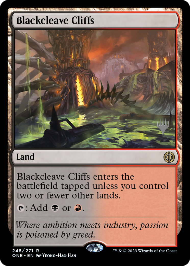 Blackcleave Cliffs (Promo Pack) [Phyrexia: All Will Be One Promos] | Nerdhalla Games