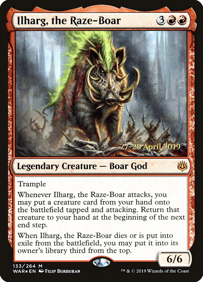 Ilharg, the Raze-Boar  [War of the Spark Prerelease Promos] | Nerdhalla Games