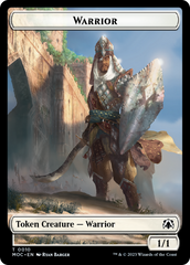 Warrior // Elspeth, Sun's Champion Emblem Double-Sided Token [March of the Machine Commander Tokens] | Nerdhalla Games