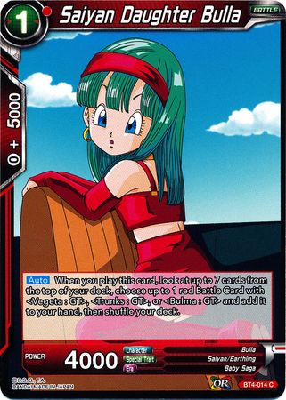 Saiyan Daughter Bulla [BT4-014] | Nerdhalla Games