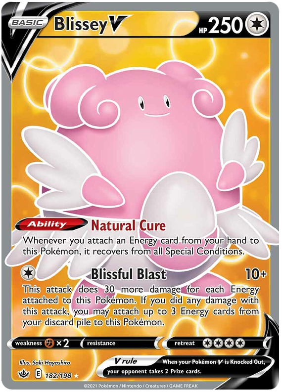 Blissey V (182/198) [Sword & Shield: Chilling Reign] | Nerdhalla Games