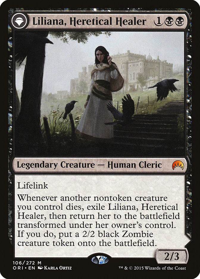 Liliana, Heretical Healer // Liliana, Defiant Necromancer [Magic Origins] | Nerdhalla Games