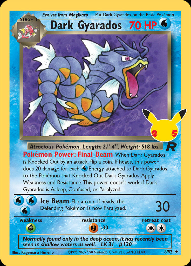 Dark Gyarados (8/82) [Celebrations: 25th Anniversary - Classic Collection] | Nerdhalla Games