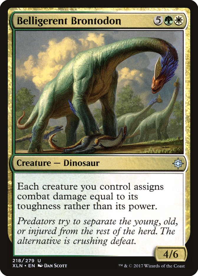 Belligerent Brontodon [Ixalan] | Nerdhalla Games